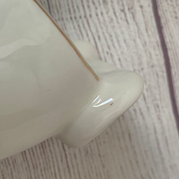 Elephant Trinket Dish Jewelry Holder Succulent Planter Gold Trim Teal Interior - Picture 12 of 12